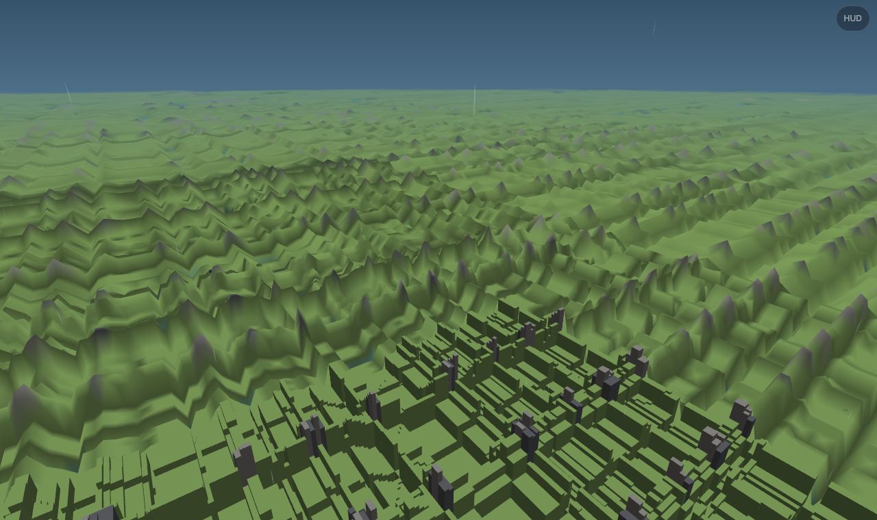 Wide plateaus and gorges under a clear sky